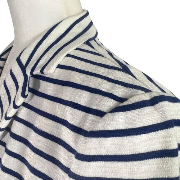 J.Crew Women's White & Blue Striped Stretch Blazer Jacket Size Small - Picture 3 of 15